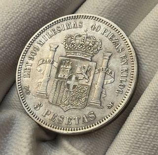 Moneda 5 Pesetas España 1871