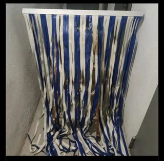 Tenda zanzariera in PVC blu-bianco