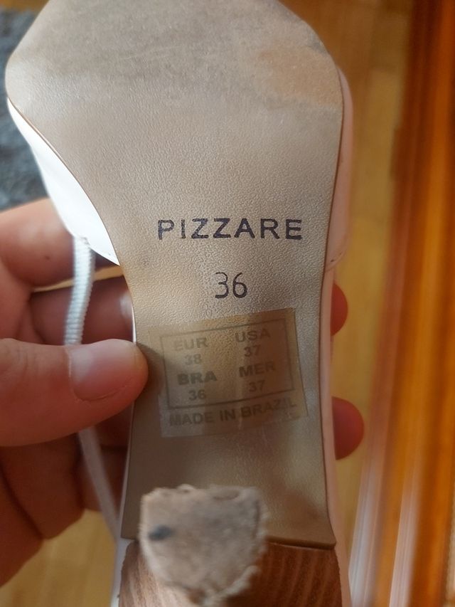 Zapatos blancos tacón aguja 38