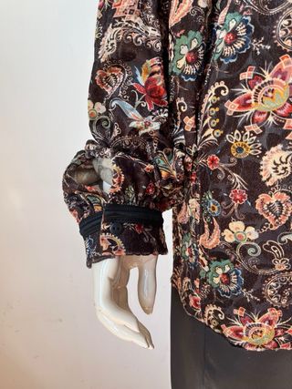 Abito floreale velluto XL