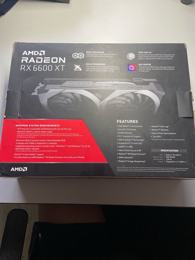 Gráfica AMD Radeon RX 6600 XT MSI Mech 2X