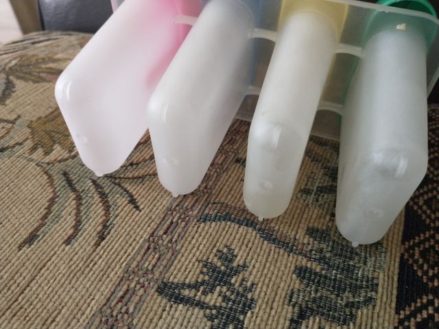 4 stampini ghiaccioli colorati