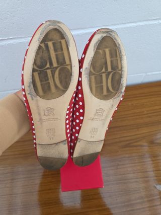 Bailarinas Carolina Herrera - rojas con lunares