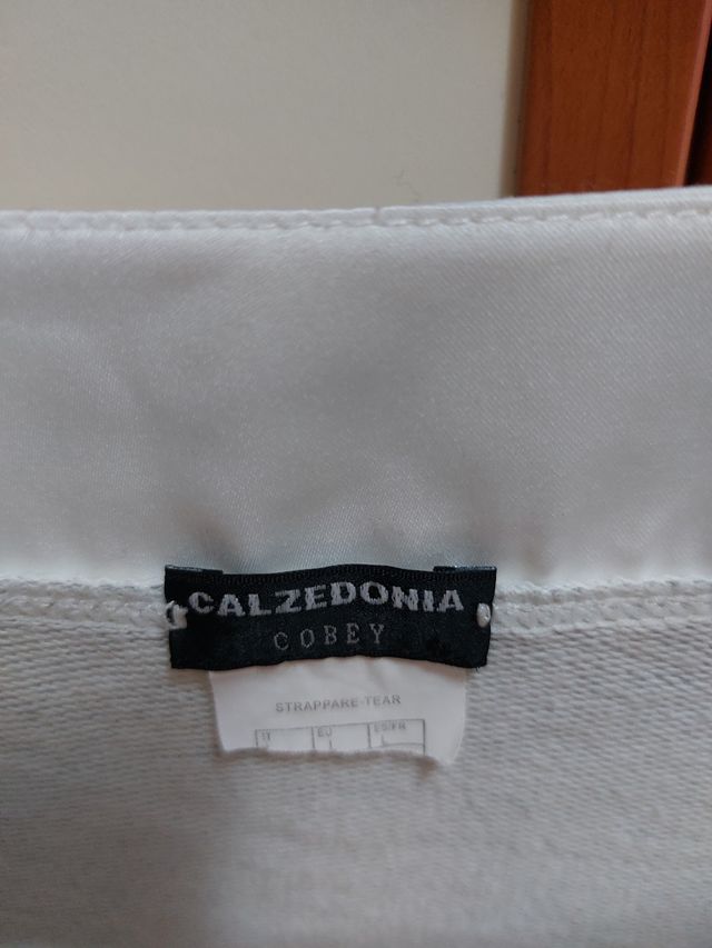 Maglia pizzo bianca e grigio 