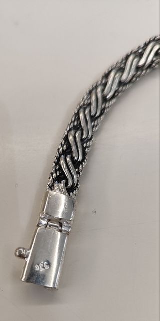 PULSERA TRENZADA PLATA BALINESA 925 para HOMBRE