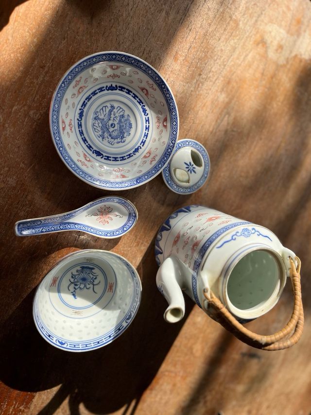 Juego té chino antiguo