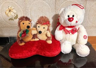 Set peluche San Valentino: orsetto e ricci