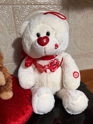 Set peluche San Valentino: orsetto e ricci