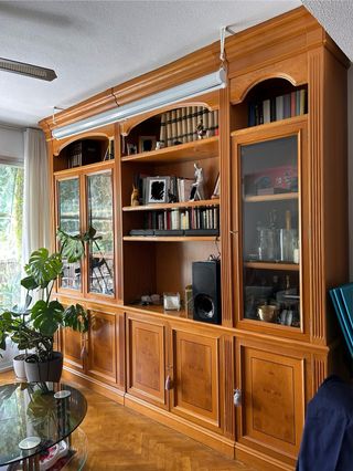 Boiserie madera cristal - Librería