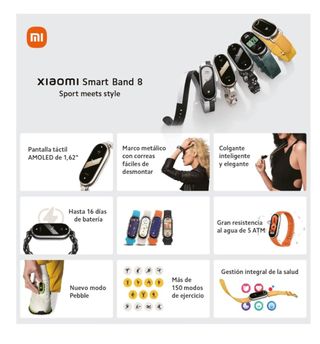Xiaomi Smart Band 8 Blanco hueso