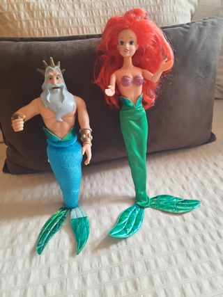 Ariel y Tritón - Sirenita Muñecos