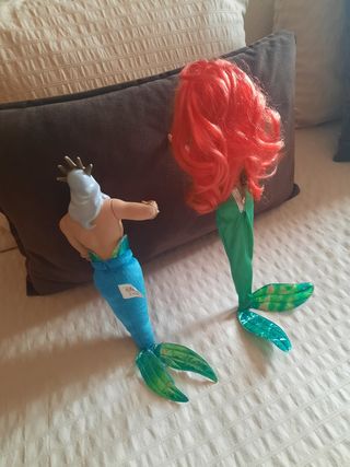 Ariel y Tritón - Sirenita Muñecos