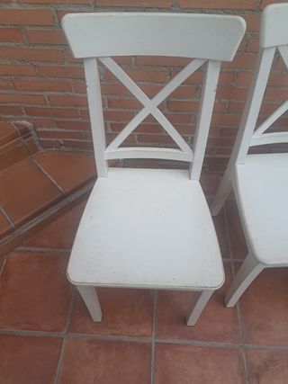 4 Sillas IKEA Ingolf Blancas