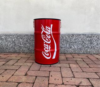 Bidone Coca-Cola vintage rosso
