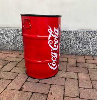 Bidone Coca-Cola vintage rosso