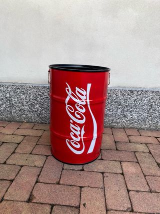 Bidone Coca-Cola vintage rosso