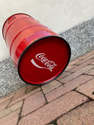 Bidone Coca-Cola vintage rosso