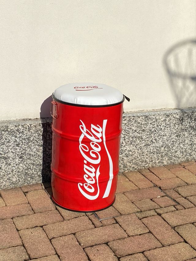 Bidone Coca-Cola vintage rosso