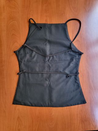 Top negro espalda abierta S
