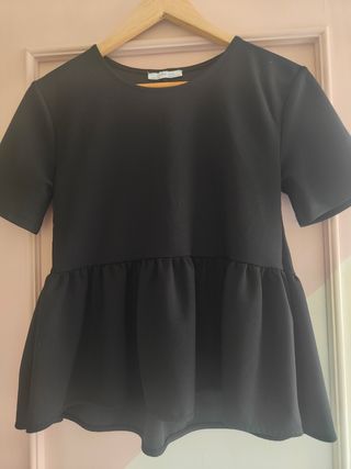 Blusa negra Zara - Talla S