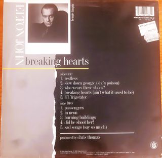 LP Elton John - Breaking Hearts (1984)