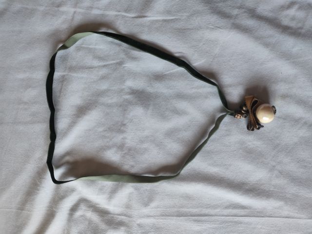 Collar vintage perla | dorado-negro