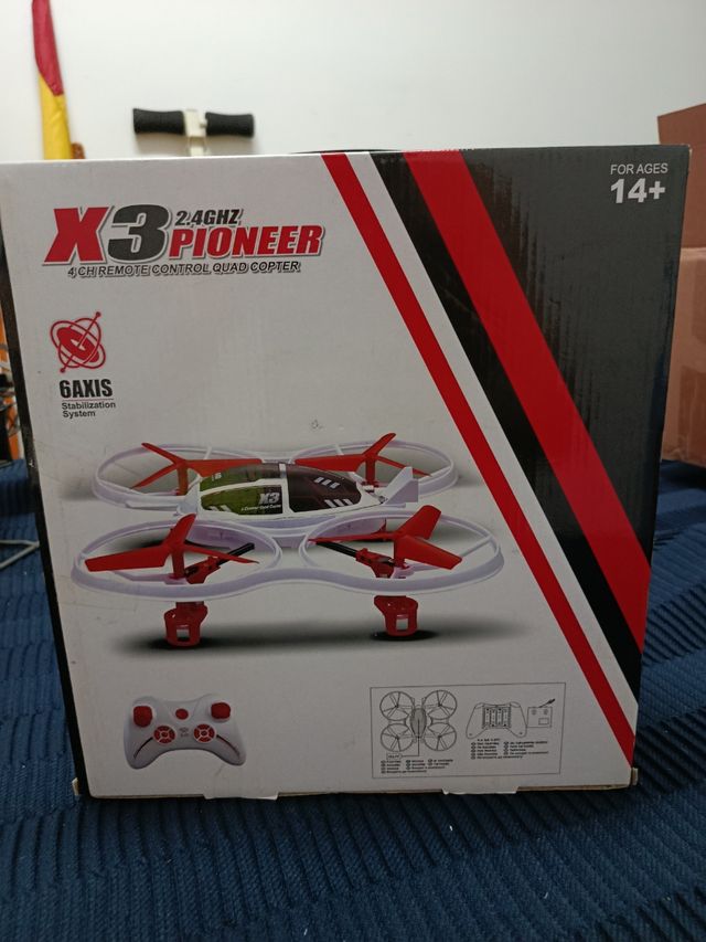 Dron  X3   Pioneer  2.4GHz - Rojo y Blanco