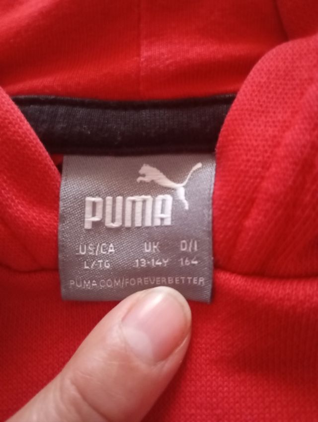 Sudadera Puma niño roja