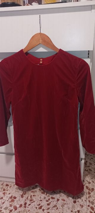 Vestido terciopelo rojo