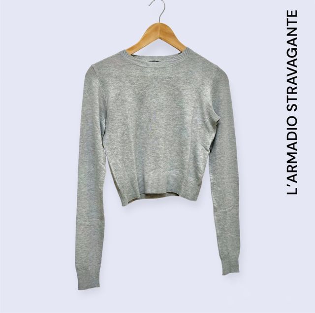 Maglione cropped Bershka grigio