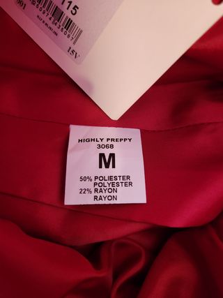 Falda roja encaje talla M nueva