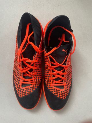 Botas fútbol sala Puma - Naranja-Negras Talla 45