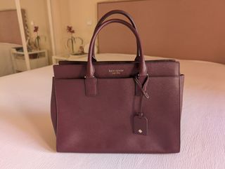 Kate Spade – Bolso piel Saffiano burdeos original