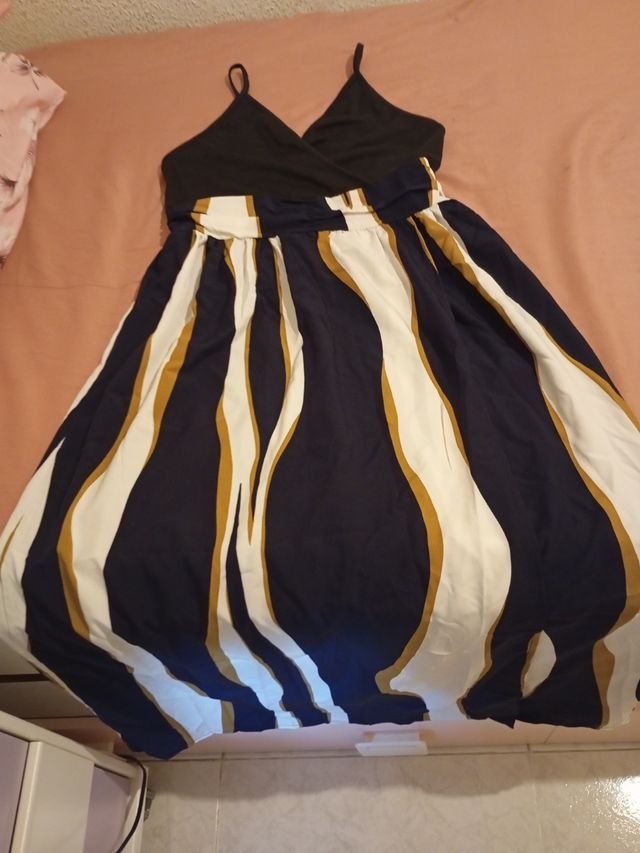 Vestido rayas azul blanco