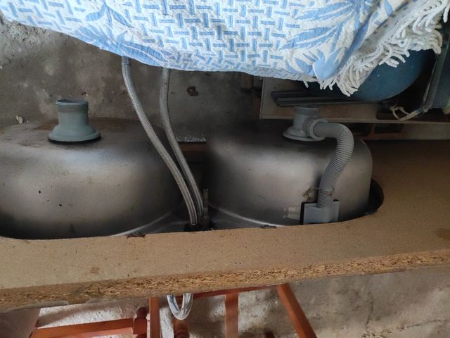 Fregadero doble acero+grifo