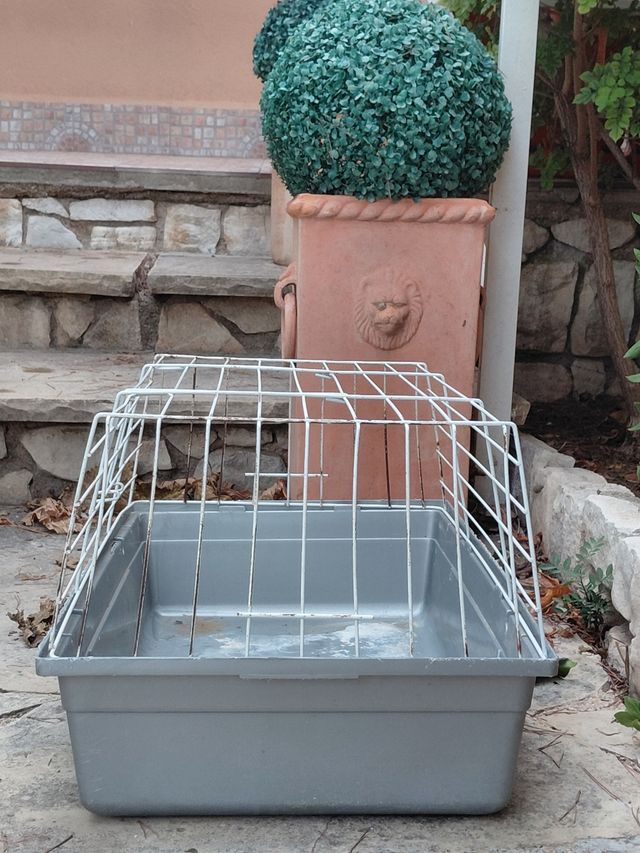 Gabbia da trasporto per conigli - Grigio
