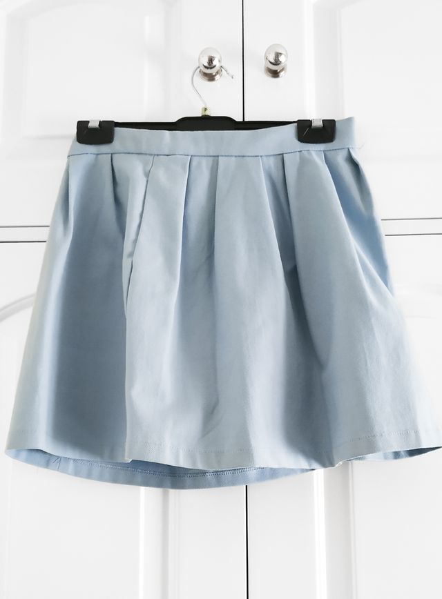 Falda plisada celeste - Talla única
