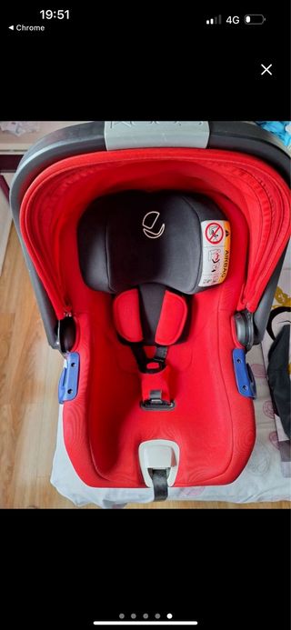 carro bebé rojo 3 piezas