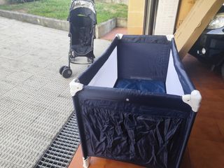 Cuna viaje Sonno - Azul más regalo silla