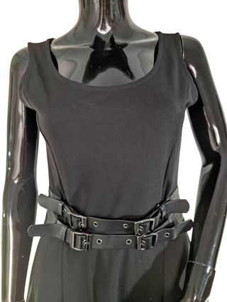 Vestido EMP negro c/hebillas T-S