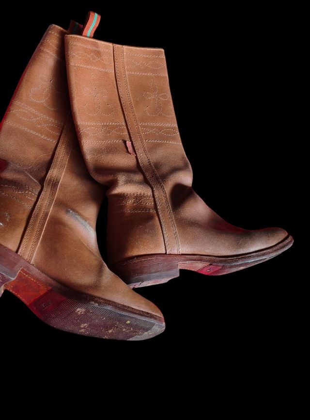 Stivali da cowboy in pelle marrone HECSAN taglia 37