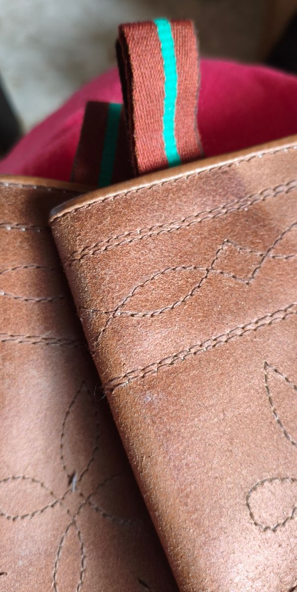 Stivali da cowboy in pelle marrone HECSAN taglia 37