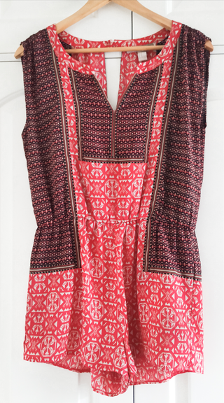 Mono corto Forever 21 rojo-negro