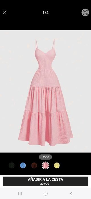 Vestido rosa - Tirantes - Talla única