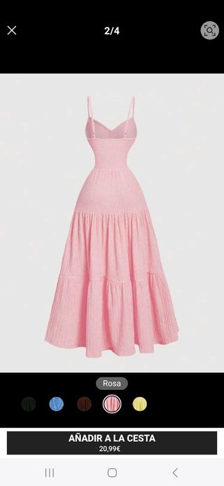 Vestido rosa - Tirantes - Talla única