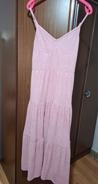 Vestido rosa - Tirantes - Talla única