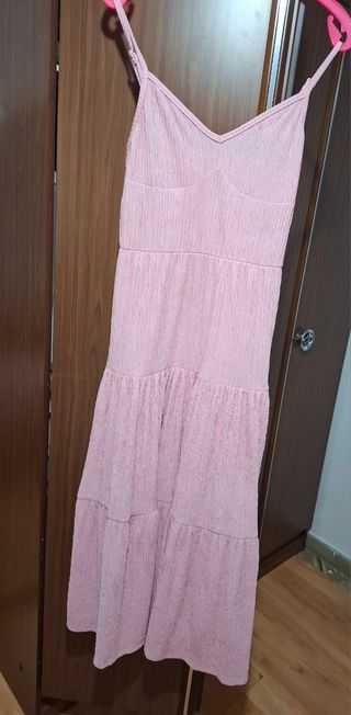 Vestido rosa - Tirantes - Talla única