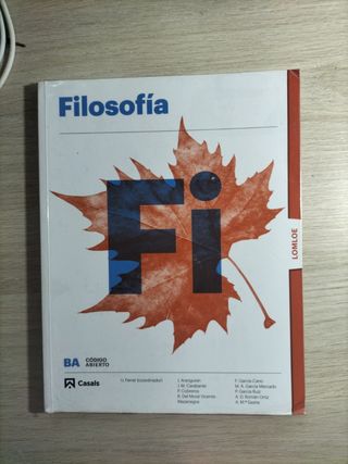Libro Filosofía 1° Bachillerato Casals LOMLOE