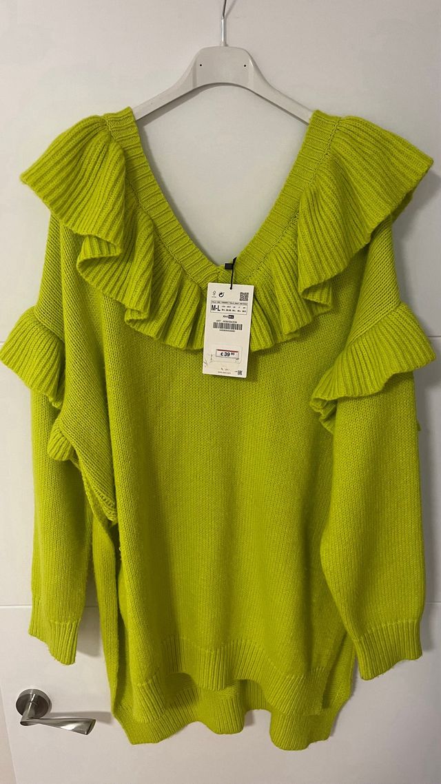 Suéter verde Zara - Talla M-L nuevo