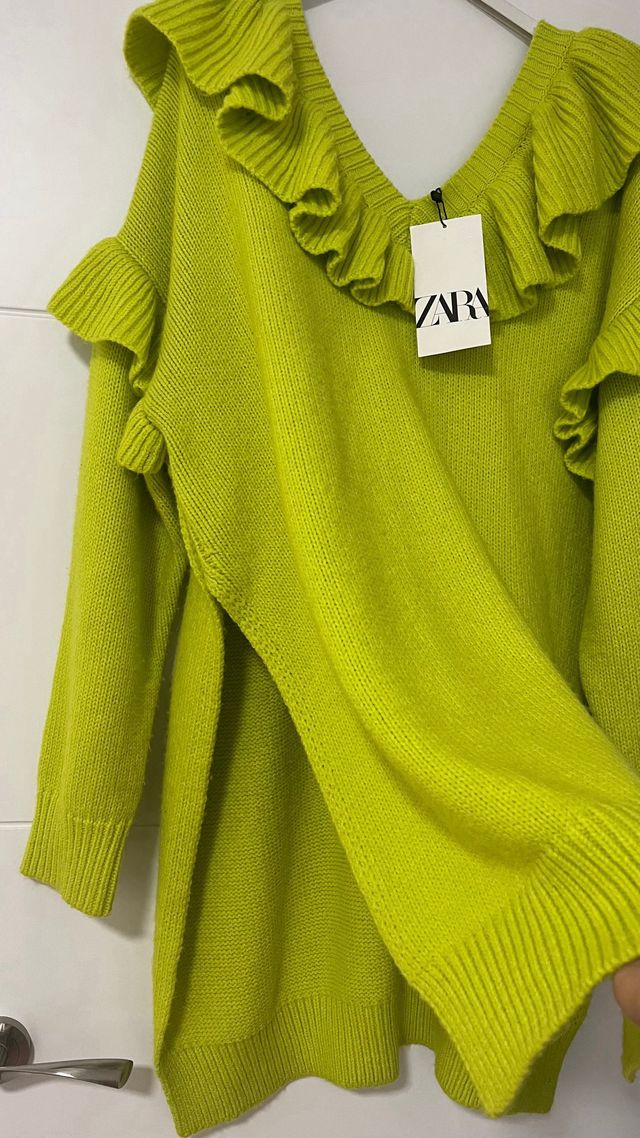 Suéter verde Zara - Talla M-L nuevo